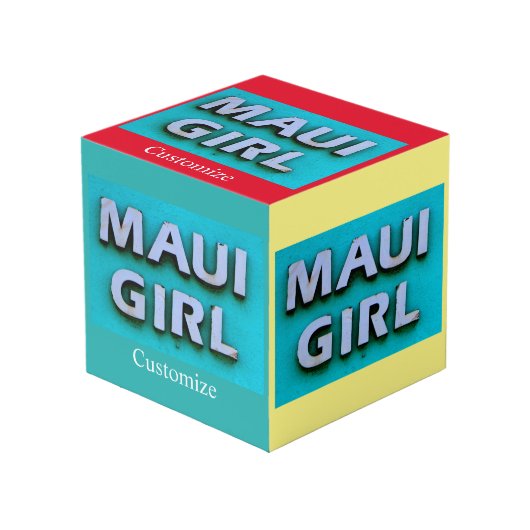 Cube Photo fille maui mermaid vert (Angle devant)
