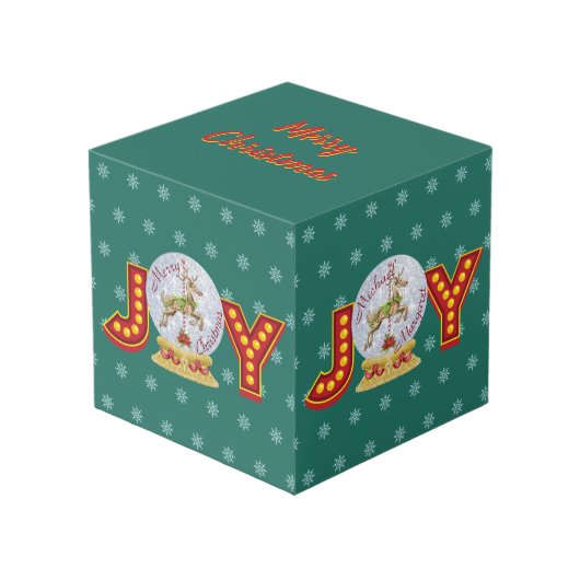 Cube Photo Flèches de neige de Noël (Angle devant)