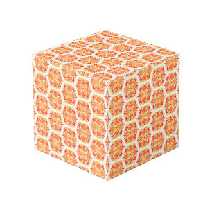 Cube Photo Fleurs orange, motif de fleurs, motif floral