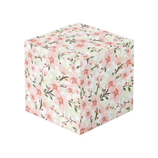 Cube Photo Fleurs roses (Angle devant)