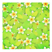 Cube Photo Floral Vert Feuille Fleurs Jaunes Motif (Droite)
