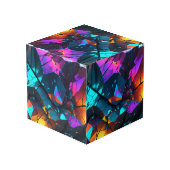 Cube Photo Formations de roches minérales brillantes (Angle arrière)