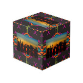 Cube Photo Formes sur un arrière - plan noir (Angle arrière)