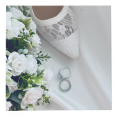 Cube Photo Fotocube Mariage – Rose Clair avec Cœurs - (Droite)