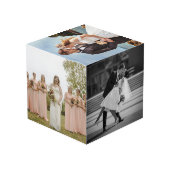 Cube Photo Fotocube Mariage – Rose Clair avec Cœurs - (Angle arrière)