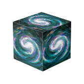 Cube Photo Galaxie peinte à la main (Angle arrière)