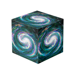 Cube Photo Galaxie peinte à la main