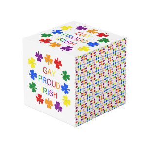 Cube Photo Gay Fier Irlandais LGBT Rainbow Shamrocks