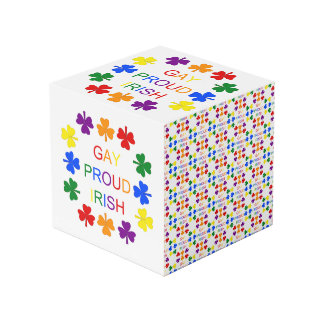 Cube Photo Gay Fier Irlandais LGBT Rainbow Shamrocks