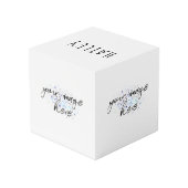 Cube Photo Géométrie bleue (Angle arrière)