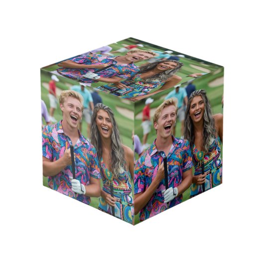 Cube Photo Golf Photo Customize Personalize (Angle devant)