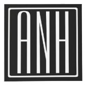 Cube Photo Gras moderne 3 initiales Monogramme | Blanc sur no (Devant)