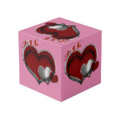 Cube photo Heart Magic Pink (Angle arrière)