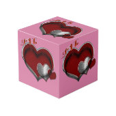 Cube photo Heart Magic Pink (Angle devant)