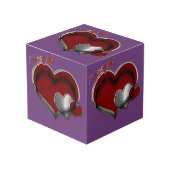 Cube photo Heart Magic Purple (Angle devant)