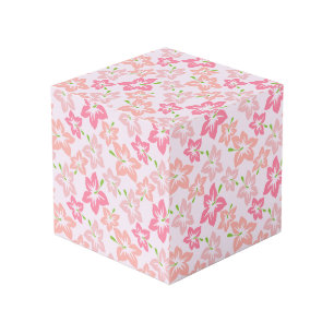 Cube Photo Hibiscus Rose, Fleurs Roses, Motif De Fleurs