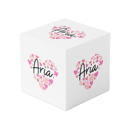 Cube Photo I love Aria (Angle devant)
