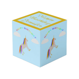 Cube Photo Imaginaire Anniversaire Unicorne Arc en ciel et nu