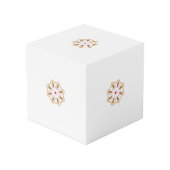 Cube Photo Impression d'art floral Mandala | Décor Boho (Angle devant)
