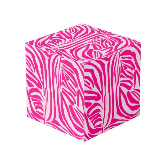 Cube Photo Impression zèbre rose (Angle devant)