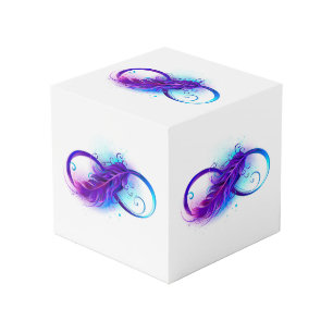 Cube Photo Infini avec plume violette