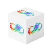 Cube Photo Infinity avec Rainbow Jellyfish (Angle devant)