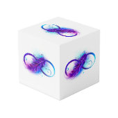 Cube Photo Infinity with purple feather (Angle arrière)