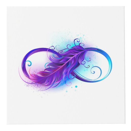 Cube Photo Infinity with purple feather (Devant)
