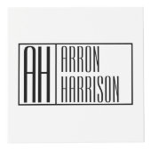 Cube Photo Initiales minimes modernes et logo de nom (Droite)