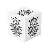 Cube Photo Johann Sebastian Bach Crest Monogramme Insignia (Angle arrière)