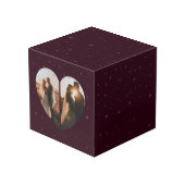 Cube Photo joli cadeau Red Custom Heart pour elle & lui (Angle arrière)