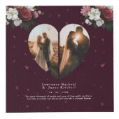 Cube Photo joli cadeau Red Custom Heart pour elle & lui (Devant)