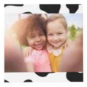 Cube Photo Joli noir blanc ferme animal vache imprimer photo (Droite)