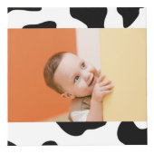 Cube Photo Joli noir blanc ferme animal vache imprimer photo (Devant)