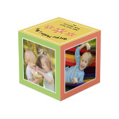 Cube Photo Joyeuse Fête des Mères Personnalisée Pretty Multi  (Angle arrière)