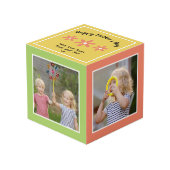 Cube Photo Joyeuse Fête des Mères Personnalisée Pretty Multi  (Angle devant)