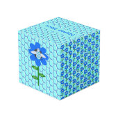 Cube Photo Joyeux Bee Day Boy Blue Birthday Bumblebee Custom (Angle arrière)