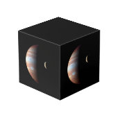 Cube Photo Jupiter Géant Gaz Planète & Io Galilée Lune (Angle arrière)