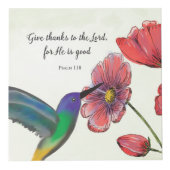 Cube Photo La pensée religieuse de vous Fleurs avec Colibri (Droite)