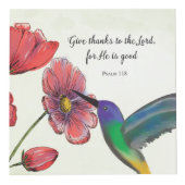 Cube Photo La pensée religieuse de vous Fleurs avec Colibri (Devant)