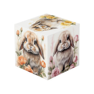 Cube Photo Lapins lapins de lapins de lapin de rose Lop