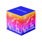 Cube Photo Le petit poney doux, personnalisé (Angle arrière)