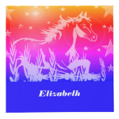 Cube Photo Le petit poney doux, personnalisé (Devant)