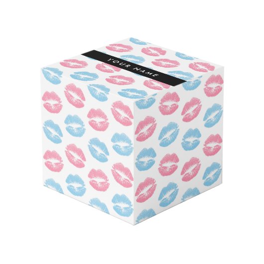 Cube Photo Lèvres Roses, Lèvres Bleues, Baiser, Votre Nom, Pe (Angle devant)