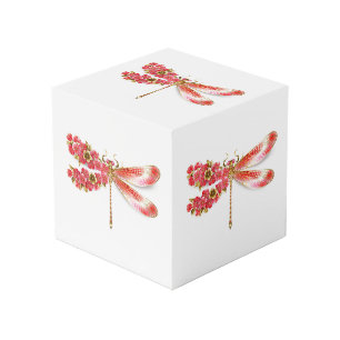 Cube Photo libellule de fleurs avec sakura de bijoux