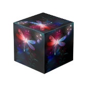 Cube Photo libellule rouge brillante (Angle arrière)