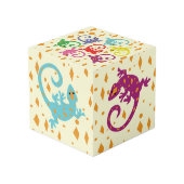 Cube Photo Lizards colorés (Angle arrière)