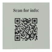 Cube Photo Logo d'accueil QR code olive vert info table (Devant)