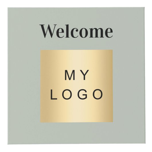 Cube Photo Logo d'accueil QR code olive vert menu table (Devant)