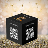 Cube Photo Logo de l'entreprise d'accueil QR code info table